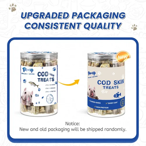 Miniatura 9 de Golosinas para perros PAWUP, piel de bacalao con Taurina, masticables de un ingrediente sin granos, rollos de piel de pescado ricos en Omega3, 8