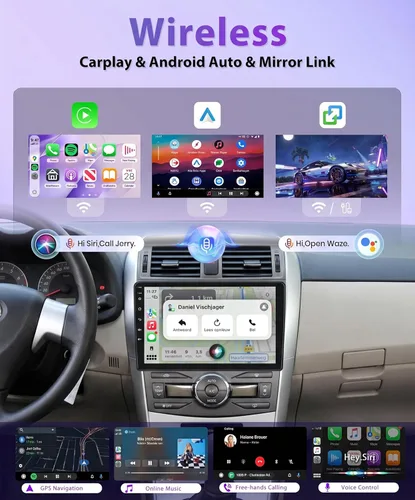 Miniatura 2 de Radio de coche 2G+64G para Toyota Corolla 2009-2013, estéreo de coche Android inalámbrico Carplay, Rimoody pantalla táctil de 9 pulgadas