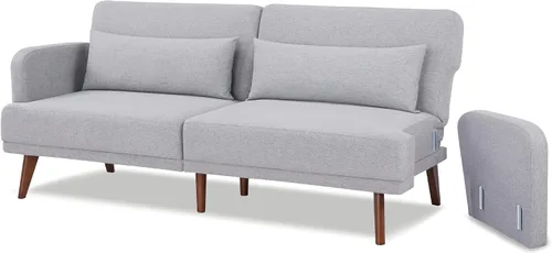 Miniatura 6 de Artdeco Home 76''Loveseat Sofa,Convertible Sofa Bed with Adjustable Backrest,Removable Armrests,Sleeper Sofa with 2 Pillows for Small Spaces, Living