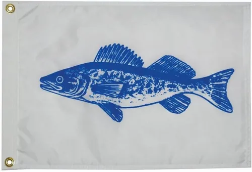 Miniatura 7 de Taylor Made Products - Bandera de captura de pescador, banderín de pez, nailon, 12 x 18 pulgadas