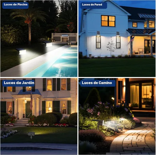 Miniatura 7 de HGGH Luces Solares para Exteriores Impermeables IP67, 60 LED 3 Modos de Iluminación Focos Solares para Exteriores para Patio Jardín Sendero Paisaje