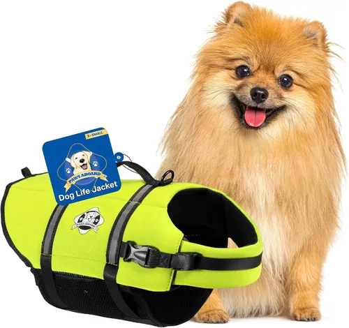 Miniatura 32 de Chaleco salvavidas para perros – Chaleco de natación para perros, ajustable, reflectante, cómodo, varios colores, patrones, chaleco de natación