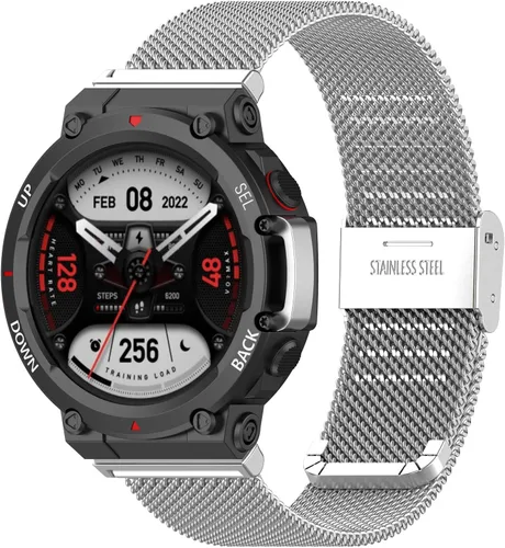 Miniatura 8 de TenCloud Correas compatibles con Amazfit T-Rex 2 Correa de reloj de liberación rápida, impermeable, correa de repuesto de acero inoxidable ajustable