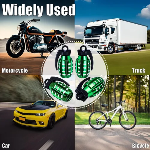 Miniatura 7 de 8 tapas de vástago de válvula de neumático, cubiertas universales de aleación de aluminio para automóviles, camiones, SUV, motocicletas, bicicletas