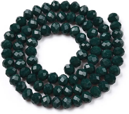 Miniatura 25 de Elecrelive 660 piezas Cuentas de Cristal Briolette de 4mm Cuentas de Vidrio Rondelle Color AB Cuentas de Vidrio Facetadas Sueltas para Bisutería