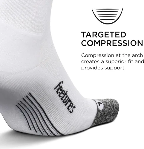 Miniatura 2 de Feetures Elite Light Cushion Mini Crew Sock - Calcetines para correr para mujeres y hombres, compresión dirigida, absorbe la humedad