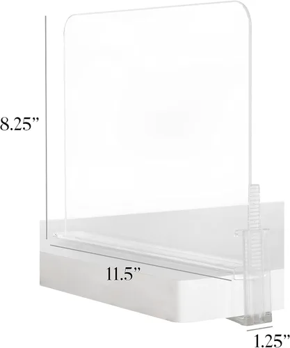 Miniatura 2 de J&V TEXTILES Divisor y separador de estante de armario de acrílico, ideal para almacenamiento y organización en dormitorios, baños, estantes