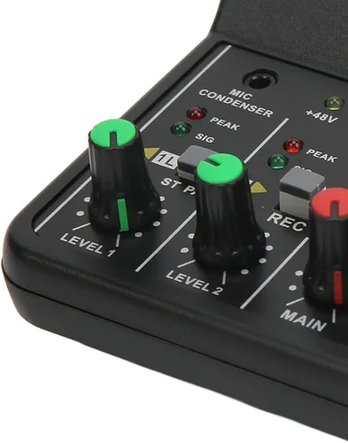 Miniatura 8 de Mezclador de dos canales más barato, mezclador de sonido pequeña interfaz de grabación de audio, 2 canales mezclador de audio USB 48V Power Compact