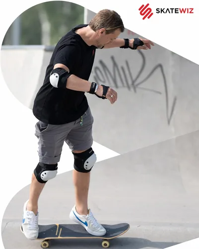 Miniatura 4 de SKATEWIZ Juego de almohadillas de protección para patineta para niños y adultos - Smash - Almohadillas para patines [6 piezas] con protectores