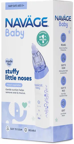 Miniatura 7 de Navage Aspirador nasal para bebés – Aspirador nasal suave aprobado por pediatras para la congestión del bebé y nariz tapada – Lechón de nariz