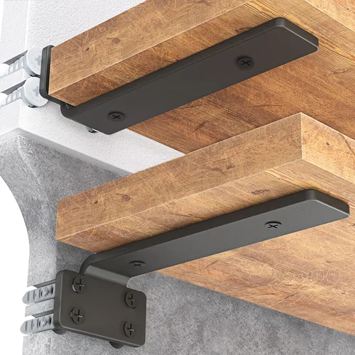 Goovilla Soporte de estante, soportes flotantes resistentes de 4 pulgadas de largo, paquete de 4 soportes para estantes, soportes de soporte de