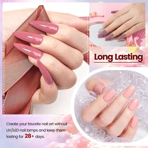 Miniatura 5 de OpenLive Kit de polvo de inmersión para uñas, kit de inicio de polvo de inmersión de uñas de 56 colores, secado rápido, para manicura de inmersión
