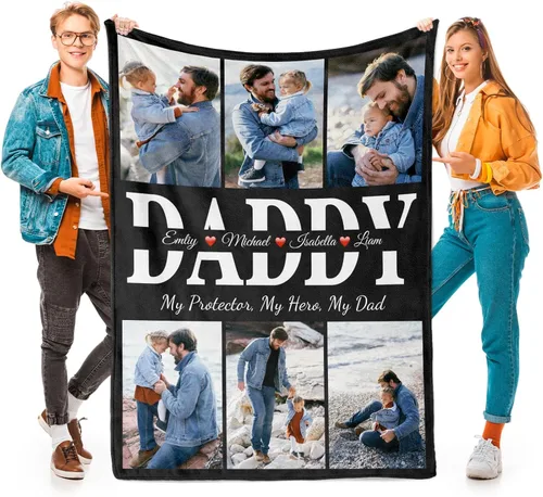Miniatura 21 de inkArts Mantas personalizadas con fotos para la familia, manta de fotos personalizada, mantas personalizadas con fotos como regalos para Navidad, 8