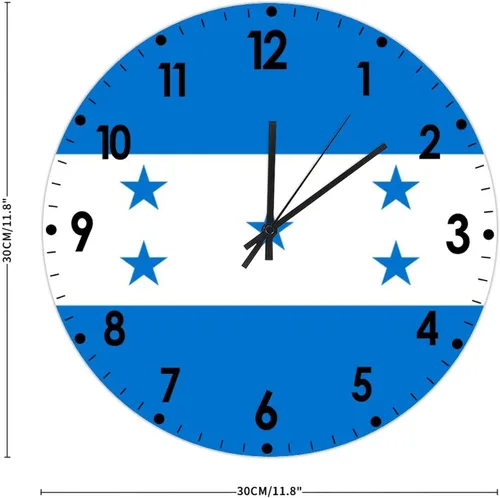 Miniatura 541 de Cheyan Reloj de pared con bandera de Canadá de 12 pulgadas, silencioso, sin tictac, de PVC, funciona con pilas, reloj redondo decorativo, regalo