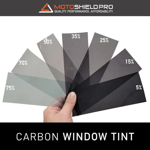 Miniatura 6 de MotoShield Pro Kit de tintado de ventana automática Personalizar sombra: Película de tinte precortada de carbono 5% - 50% para todos
