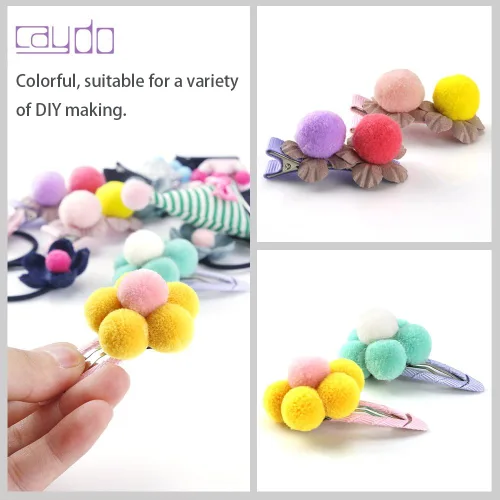 Miniatura 8 de Caydo 300 pompones surtidos de 1 pulgada con 100 piezas de ojos ondulantes con 200 limpiadores de pipas con 100 ojos ondulantes para arte