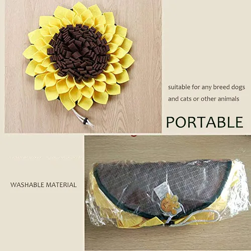 Miniatura 7 de Tapete de olfateo para perros, tapete de alimentación con flores que fomenta las habilidades naturales de forrajeo, juguetes para perros, golosinas