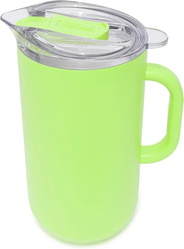 Miniatura 9 de Jarra Premium Aislada de Served (0.87 cuartos de galón/66oz) - Jarra de Acero Inoxidable con Pared Doble, Forrada en Cobre con Tapa - Jarra Térmica