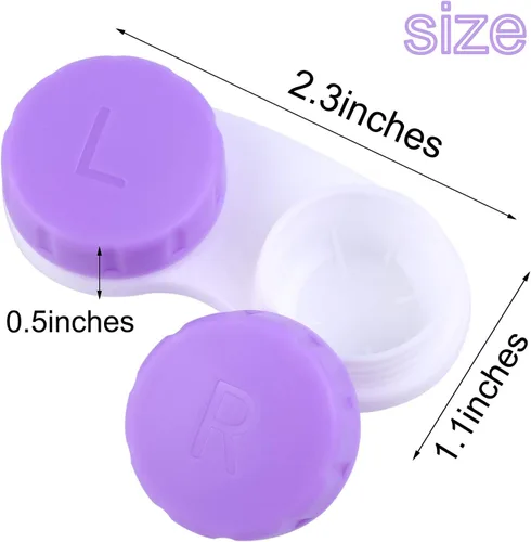 Miniatura 2 de Elcoho Paquete de 24 fundas para lentes de contacto, caja para lentes de contacto, ojos izquierdos/derechos, 4