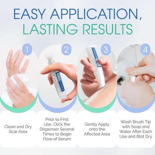 Miniatura 4 de Suero de gel para cicatrices de silicona 100% – Aplicador de cepillo ultrasuave para procedimientos cosméticos y exfoliaciones faciales, cuidado