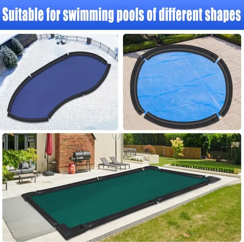 Miniatura 7 de 10 paquetes de bolsas de agua para piscina de 0.6 mm de espesor con pesas para cubierta de piscina en las esquinas, tubos de agua para piscina