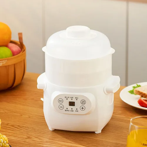 Miniatura 9 de Olla eléctrica para estofado de 1 litro, 200 W, revestimiento de cerámica, versátil olla caliente con reserva de temporizador, mantenimiento cálido