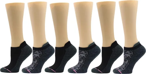 Miniatura 55 de Dr. Motion Calcetines de compresión de corte bajo para mujer, paquete de 2