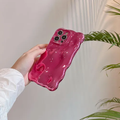 Miniatura 6 de JANDM Funda para iPhone 13 Pro, 3D Wave Bubble Shape Ripple Chrome Pattern Soft Non-Yellowing Case Glitter Shiny Camera Shockproof Women Girls Cover
