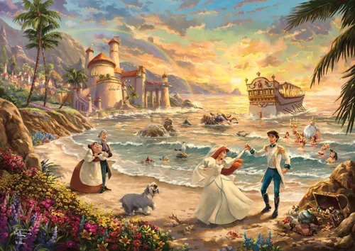 Miniatura 13 de MIGHTYPRINT Disney – La Bella Durmiente – Princesa Aurora y el Príncipe Felipe – Arte de pared duradero de 24 x 17 pulgadas – No hecho de papel