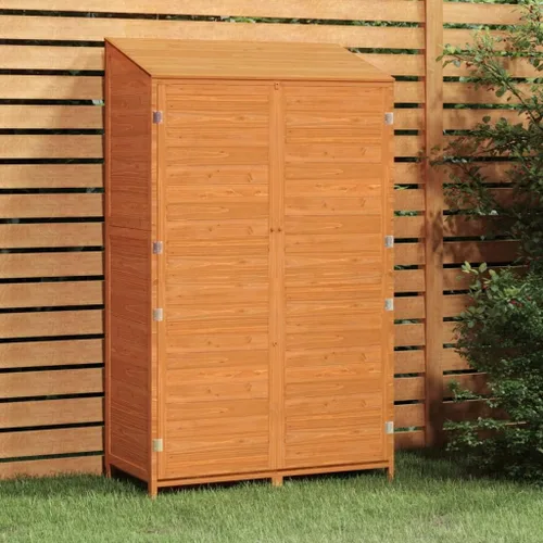 Miniatura 19 de Cobertizo de almacenamiento de madera para jardín, gabinete de almacenamiento al aire libre, cobertizo de herramientas de madera de jardín, Antracita