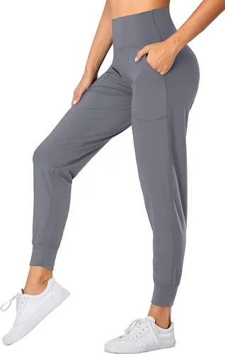 Miniatura 33 de Oalka - Pantalones deportivos para mujer, con cintura alta y bolsillos, para hacer deporte, yoga y entrenar