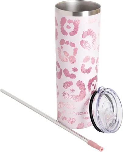 Miniatura 8 de NORDAY Vaso con tapa y popote – Flaco de 22 oz – Amarillo Vaso aislado – Vaso aislado – Vaso de acero inoxidable – Vaso de café de doble pared