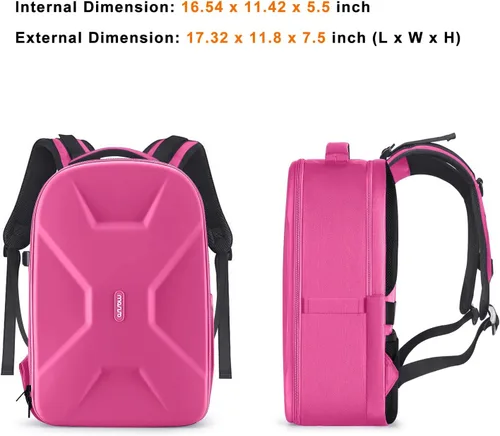 Miniatura 8 de MOSISO Mochila para Cámara, Bolsa para Cámara Fotográfica DSLR/SLR/Sin Espejo de 15-16 pulgadas, Estuche Rígido Impermeable con Soporte para Trípode