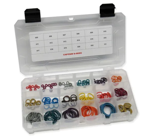 Captain O-Ring Kit de jugadores JR - Kit de paintball maestro codificado por colores, 18 tamaños, 180 Orings (tamaños más comunes de juntas tóricas