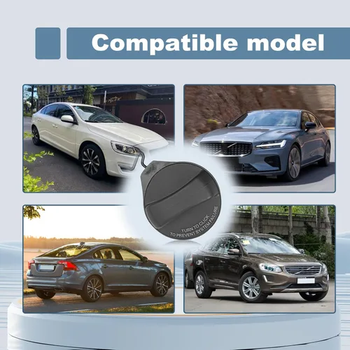 Miniatura 6 de Tapa del depósito de combustible, tapa de llenado de gasolina compatible con Volvo XC60 XC70 XC90 S60 S80 V60 V60 Cross Country V70 Vehículos