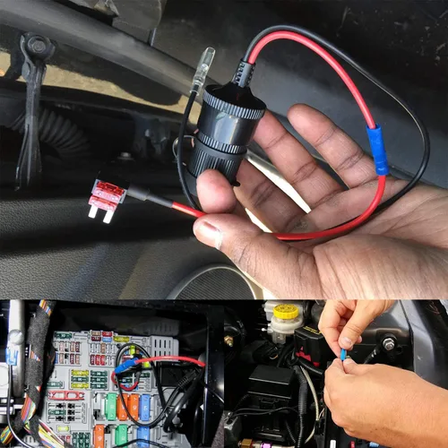 Miniatura 6 de Paquete de 12 adaptadores de fusible para añadir un circuito – Adaptador de fusible de 12 V para automóvil – Mini conector de fusibles automotriz