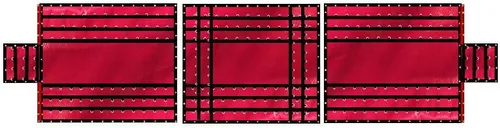 Miniatura 4 de Mytee Products Lona de madera plana de 20 x 18 pies, 3 piezas con caída de 6 pies, lona impermeable de vinilo negro resistente de 18 onzas