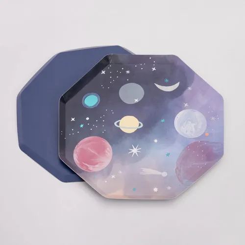 Miniatura 9 de Meri Meri Platos de fiesta de cumpleaños, paquete de 8 platos desechables para fiestas temáticas divertidas, suministros de cumpleaños para niños