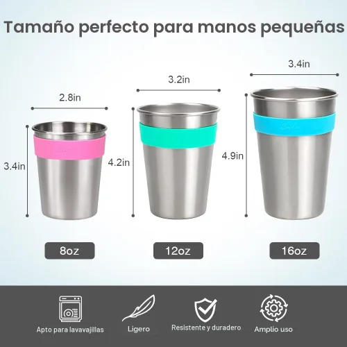 Miniatura 6 de SOPHICO Vasos colgantes magnéticos para niños pequeños y adultos, taza colgante en el refrigerador o enfriadores de agua, para bebedores
