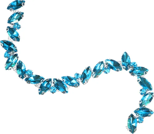 Miniatura 10 de uxcell Borde de cadena de diamantes de imitación de 1 yarda, aplique de cadena de cristal brillante de 0.394 pulgadas para costura, joyería