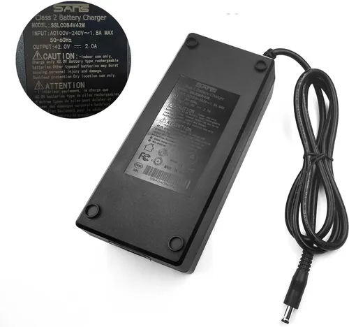 Miniatura 2 de SANS - Cargador de batería de litio de 36 V, salida 42 V, 2 A, para bicicleta eléctrica, scooter y ruedas, con conector DC2.1, tamaño 0.217 x 0.083