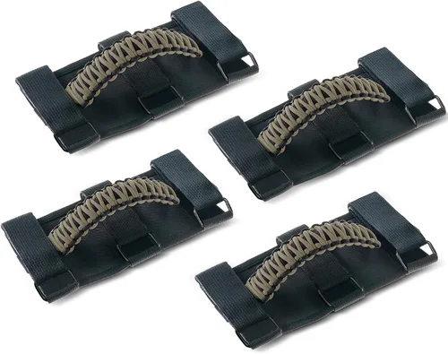Savadicar Paquete de 4 Asas de Agarre para Barra Antivuelco Mango de Agarre Compatibles con Jeep Wrangler CJ YJ TJ JK JKU JL JLU 4XE y Gladiator JT