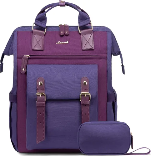 Miniatura 43 de LOVEVOOK - Mochila para laptop de mujer, bolsa de trabajo, viaje, computadora, mochila para maestra o enfermera, bolsa para libros, beige verde