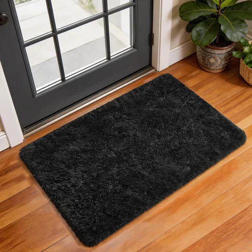 Miniatura 44 de Ophanie Alfombra Verde de Césped, Alfombras de Área para Dormitorio, Alfombra Shag Esponjosa de 4x6 pies, Suave Peluda Afelpada Linda para Niños 7
