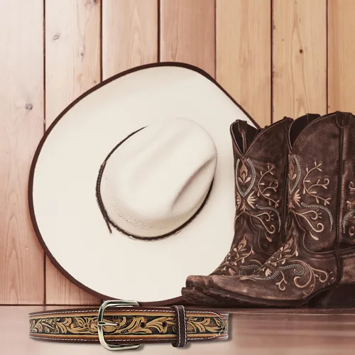 Miniatura 2 de Cinturón decorativo de cuero marrón tallado, ropa de vaquero occidental para hombres y mujeres, cinturones de herramientas utilitarios, regalos