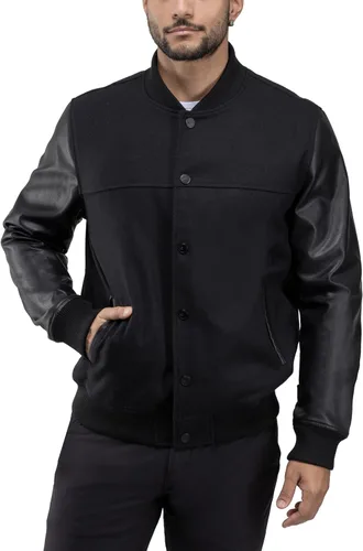 X RAY Chaqueta Varsity para hombre, chaquetas casuales de béisbol Letterman para hombre Negro/Negro - 83006