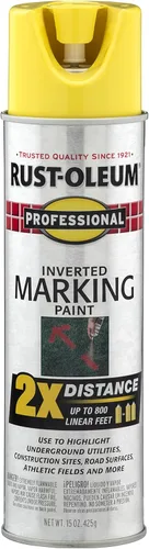 Miniatura 20 de Rust-Oleum 266579 Pintura en aerosol profesional de distancia 2X para marcado invertido, 15 onzas, naranja fluorescente
