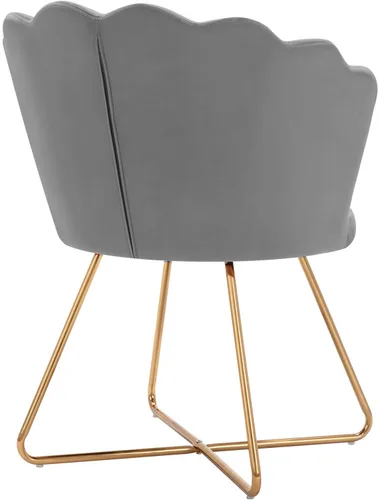 Miniatura 6 de DUHOME Silla decorativa de terciopelo para sala de estar, silla de esquina para dormitorio, sala de estar, silla de sala de estar en forma de concha