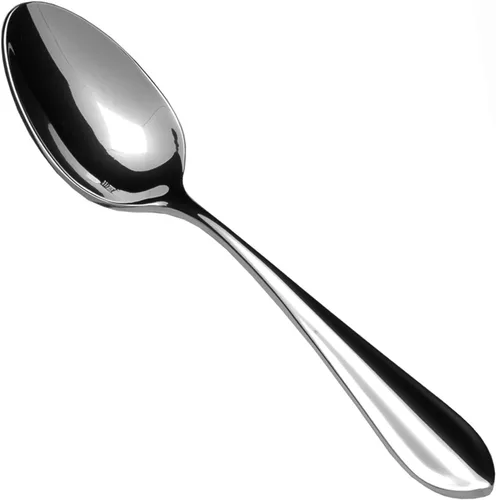 Fortessa Forge - Cuchara ovalada de acero inoxidable 18/10 para postre (12 unidades)