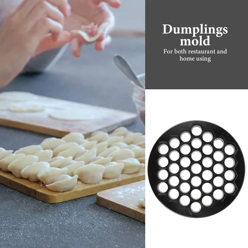 Miniatura 8 de DOITOOL Molde ruso para hacer ravioles para hacer albóndigas, pelmeni, molde de metal, pelmeni, máquina de albóndigas de carne, cortador